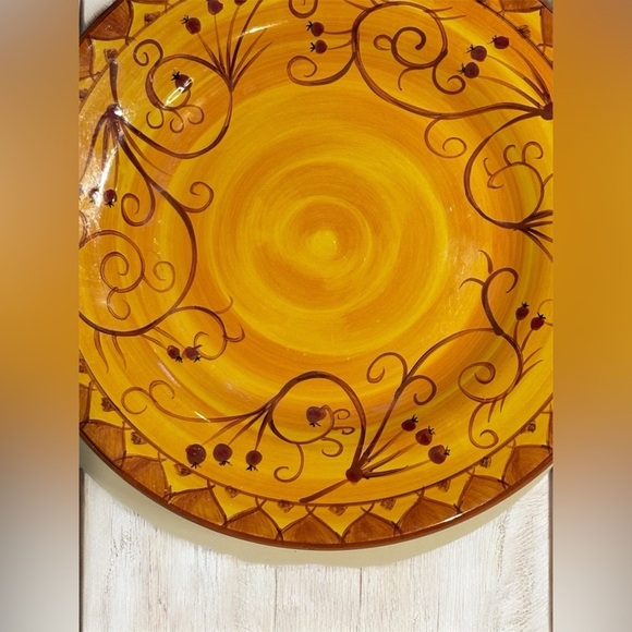 Pier 1 KARISTAN Dinner Plate 11.25" Earthenware Hand Painted Replacement EUC - Picture 3 of 5